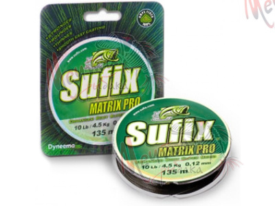 Шнур плетеный SUFIX Matrix Pro d-0.18, 135 м (DG)